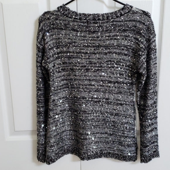 The Limited Black and Gray Sparkle Sweater - Picture 3 of 5